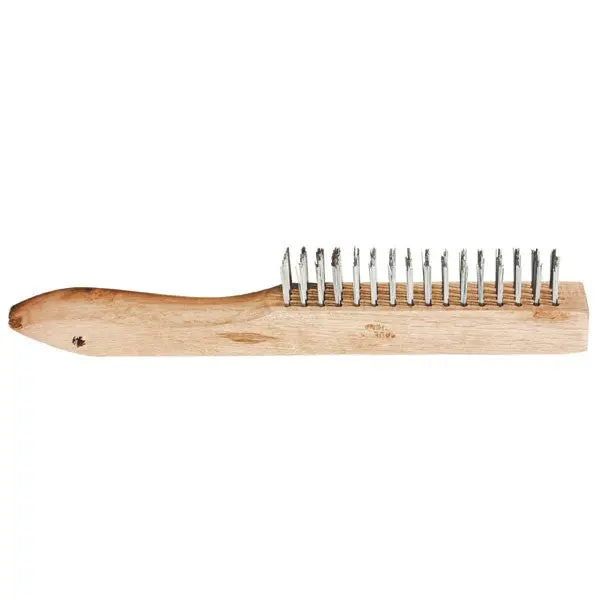 10.5-Inch Wire Brush – Sturdy Wood Handle With Stiff Steel Bristles 1