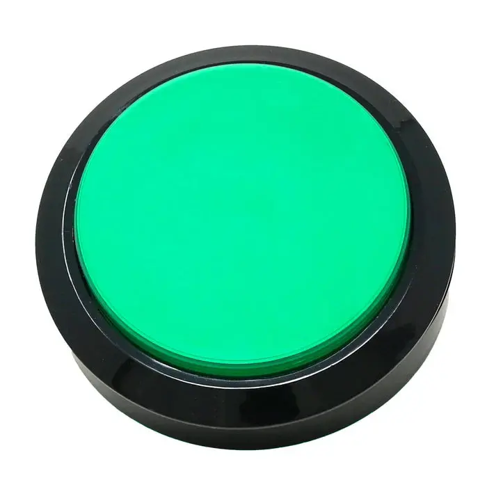 100Mm Green Arcade Button With Integrated Led Lighting 1