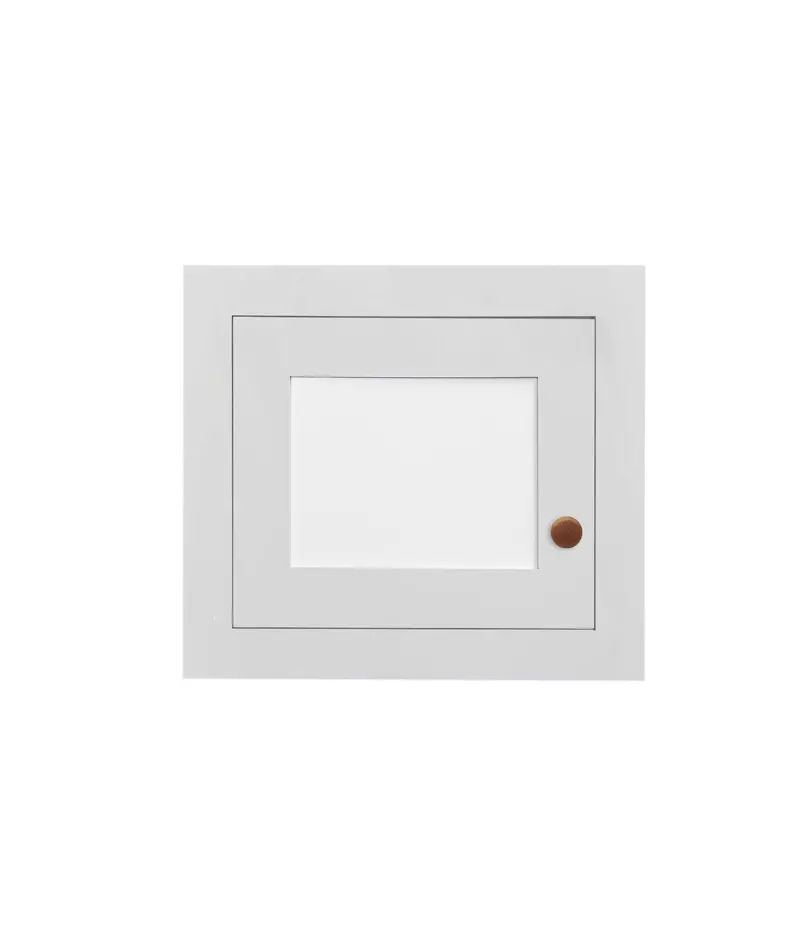 12" Wide Glass-Ready Wall Cabinet – Single-Door, 9"–24" Tall, Inset Shaker 1