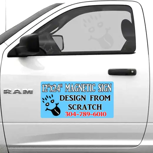 12" X 24" Vehicle Magnetic Sign – Full-Color Car Door Advertising 1