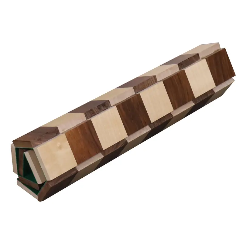 13-Inch Roll-Up Travel Chess Board – Golden Rosewood & Maple, 40Mm Squares (Europe Shipping Only) 1