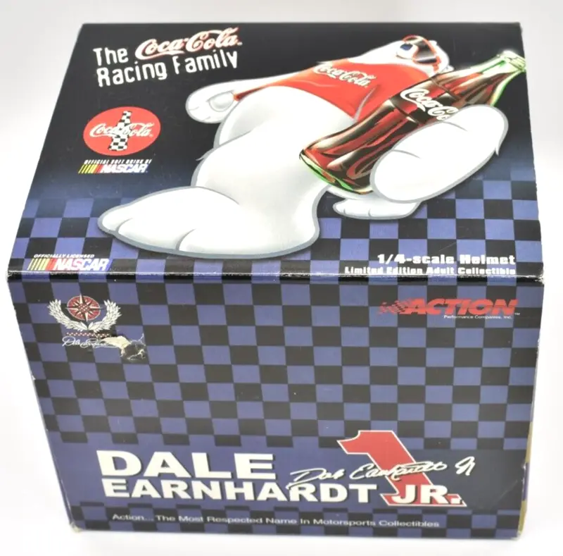 1:4 Scale Dale Earnhardt Jr. #1 Coca-Cola Racing Bear-Themed Helmet 1
