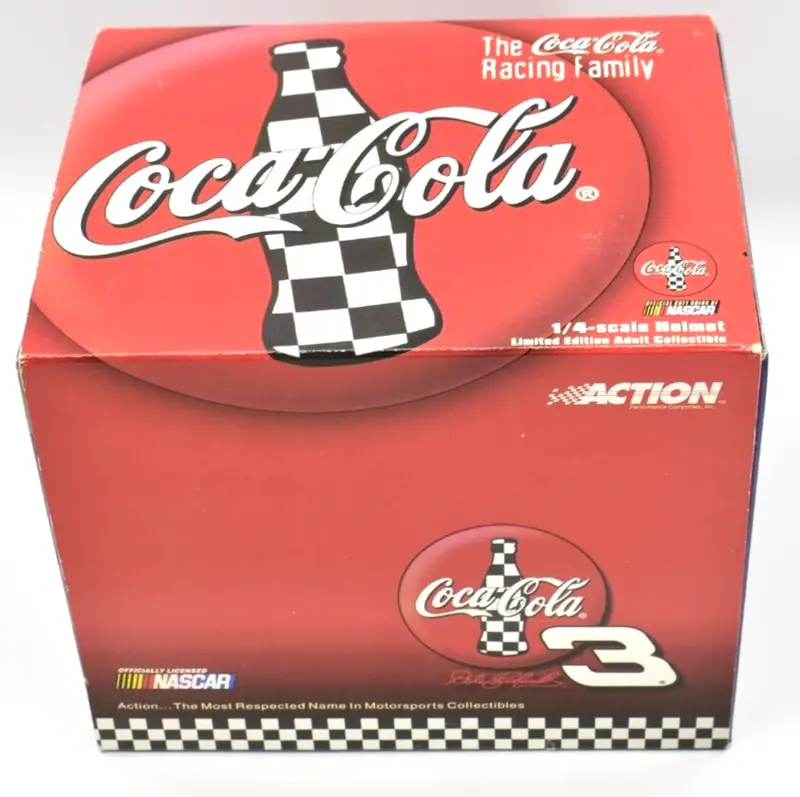 1:4 Scale Dale Earnhardt Sr. #3 Coca-Cola Racing Helmet With Checkered Flag Design 1