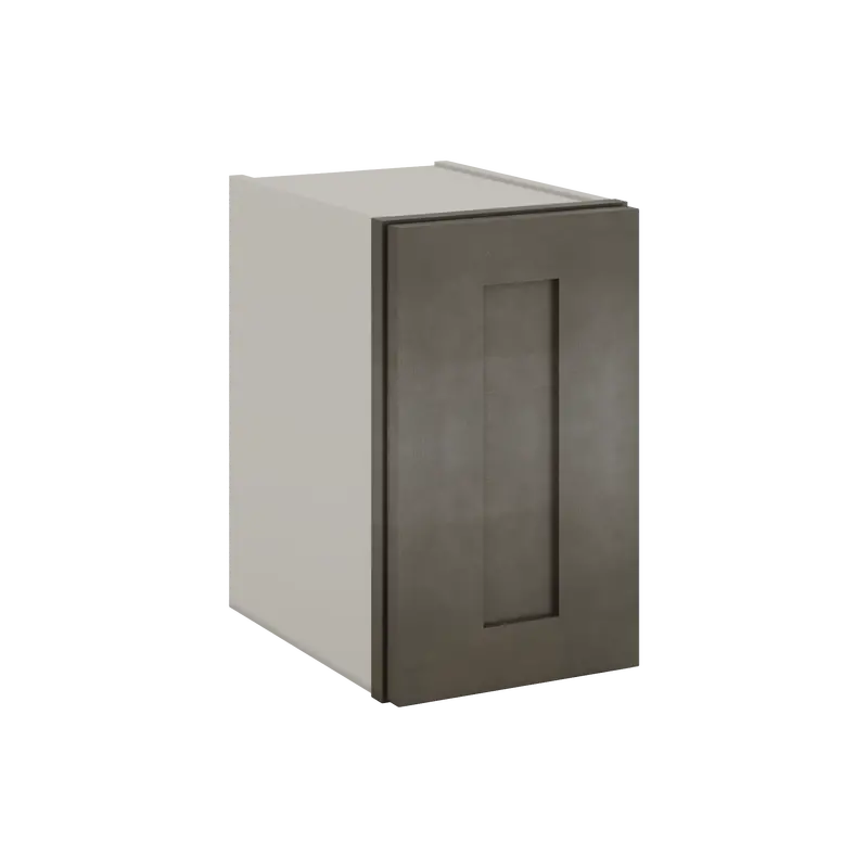 15" Tall Huntington Cinder Double Shaker Stackable Wall Cabinet – Single Door, 9"–21" Widths 1