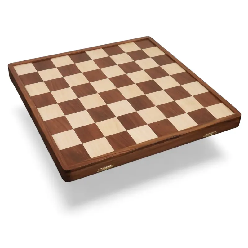 1950S Dubrovnik Folding Chess Board – Golden Rosewood & Maple With Internal Storage – 57Mm Squares – Usa Clearance 1