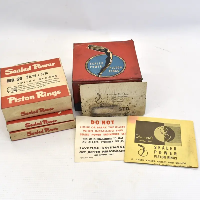 1951 Sealed Power Vintage Piston Rings – Standard Size #320, 3 9/16" Diameter 1