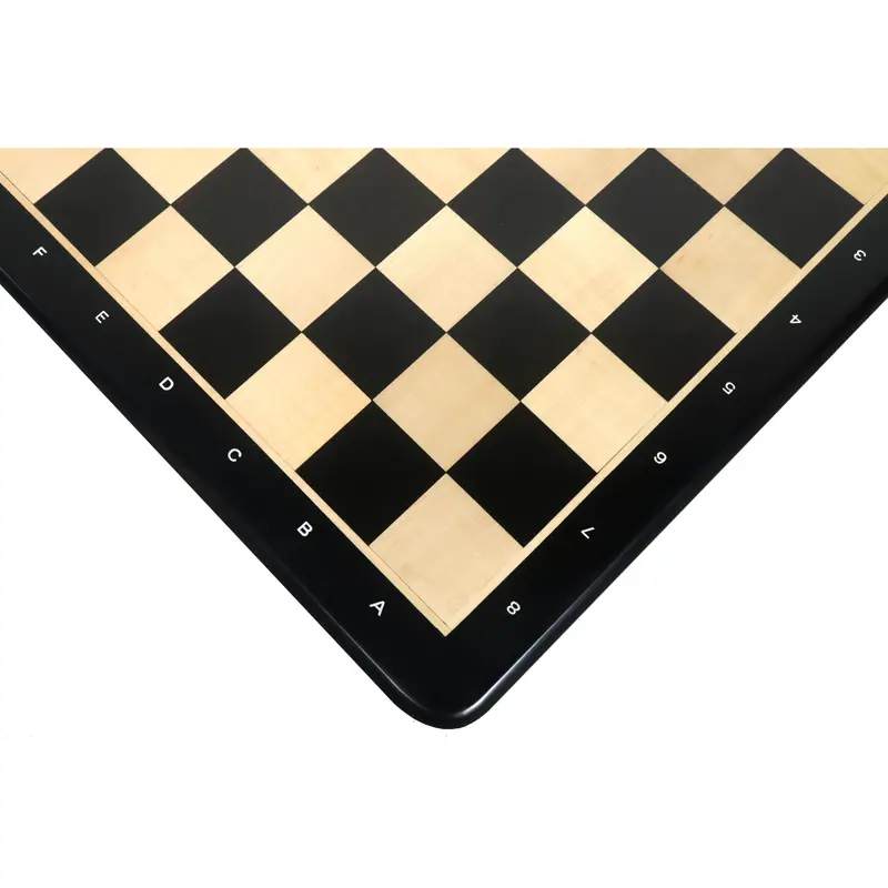 21-Inch Ebony And Maple Chess Board With 55Mm Squares & Algebraic Notation – Clearance Sale, Europe Delivery Only 1