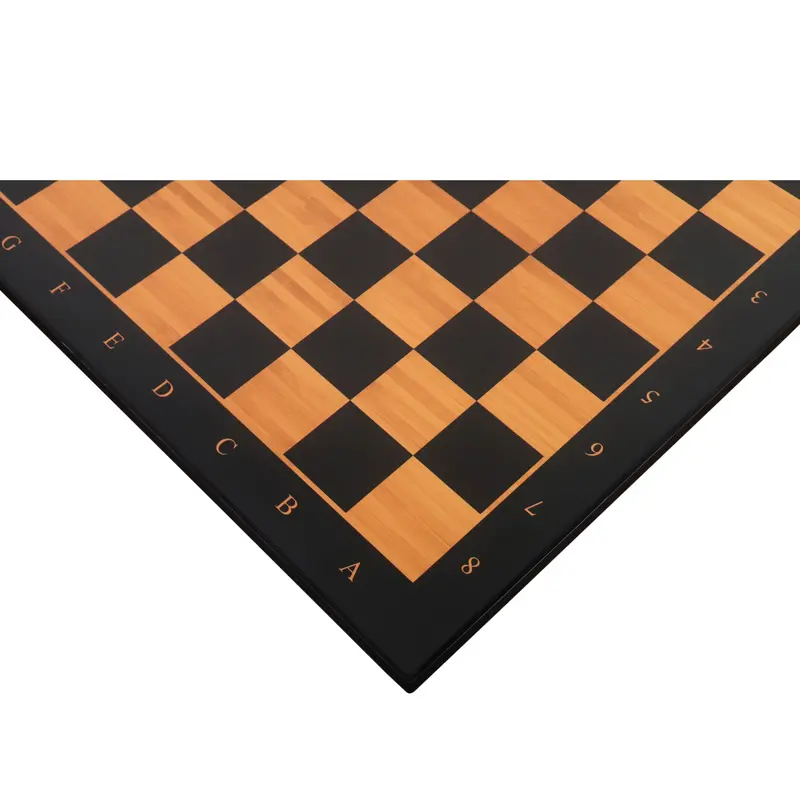 21-Inch Notated Wooden Chess Board – Antique Boxwood & Ebony Design, 55Mm Matte Squares 1