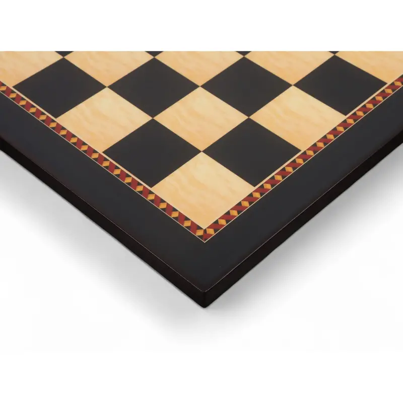 21-Inch Queen’S Gambit Themed Chess Board – Ebony & Maple, 55Mm Squares, Matte Finish – Usa Clearance 1