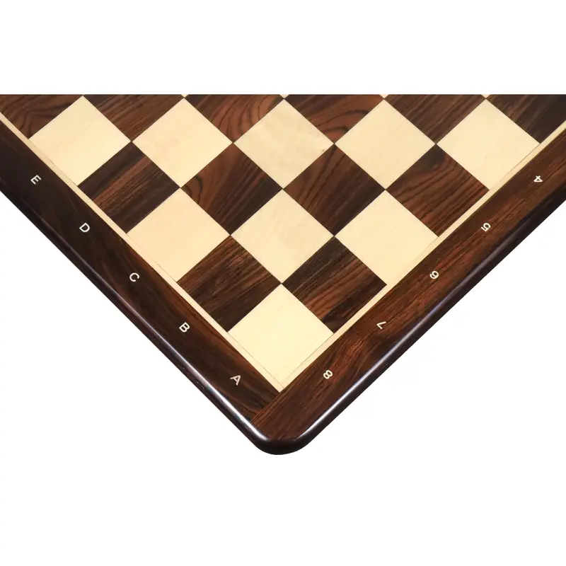 21-Inch Slightly Flawed Chessboard – Elegant Rosewood/Maple Blend, 55Mm Squares, Algebraic Markings – Europe Clearance 1