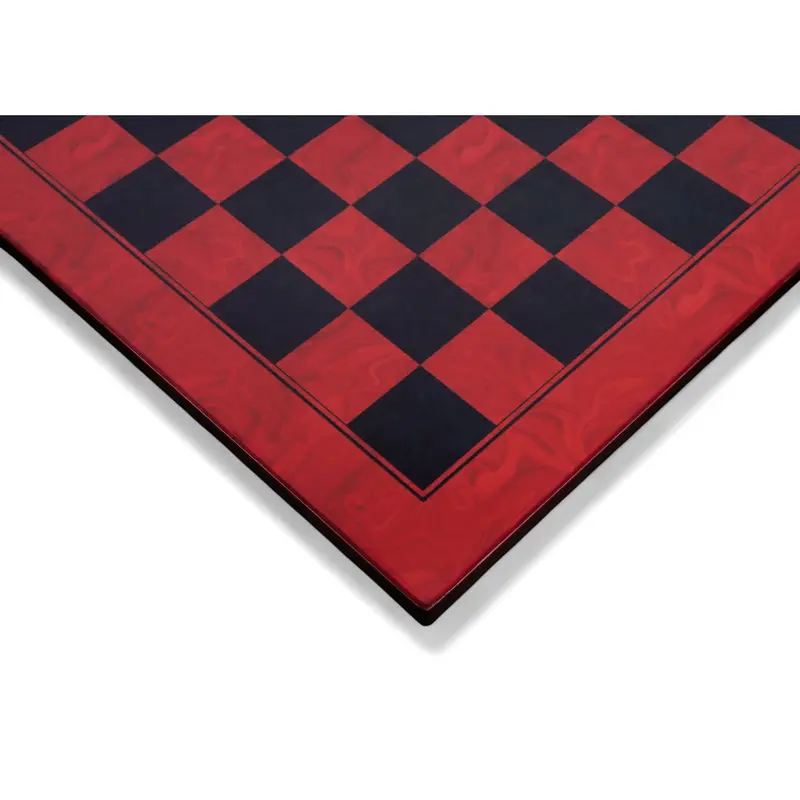 22-Inch Red Ash Burl & Burl Ebony Chess Board – 57Mm Gloss-Finished Squares – Europe Clearance 1