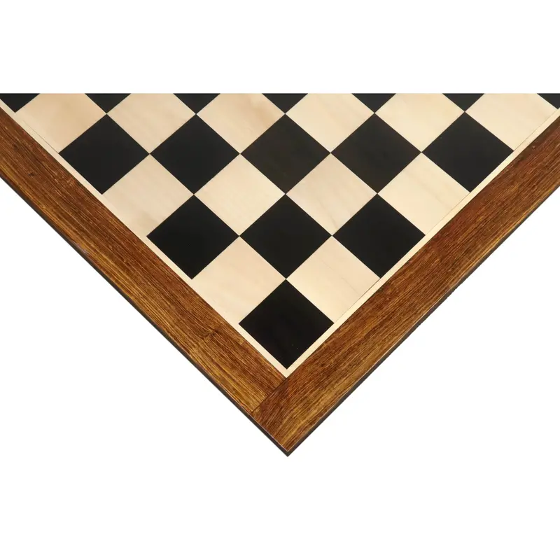 23" Large Chessboard – 60Mm Ebony & Maple Squares – Golden Rosewood Border – Usa Clearance 1