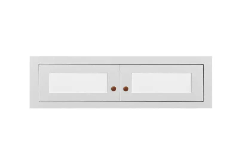 24" Wide Glass-Ready Wall Cabinet – Single-Door, 12"–24" Tall, Custom Color 1