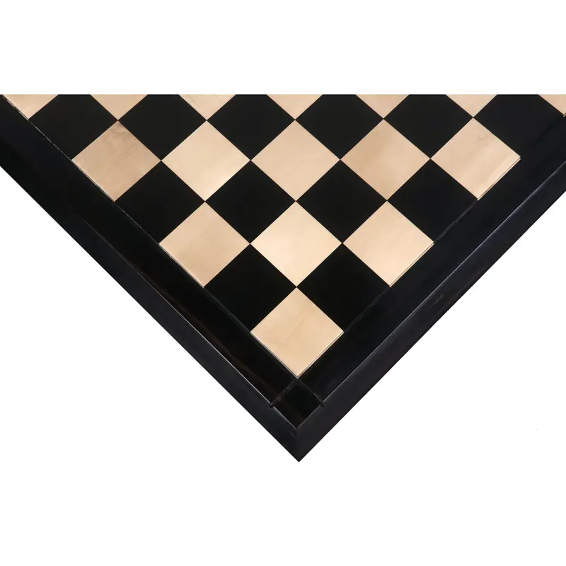 25-Inch Drueke-Style Tournament Chessboard – Ebony & Maple, 65Mm Squares 1