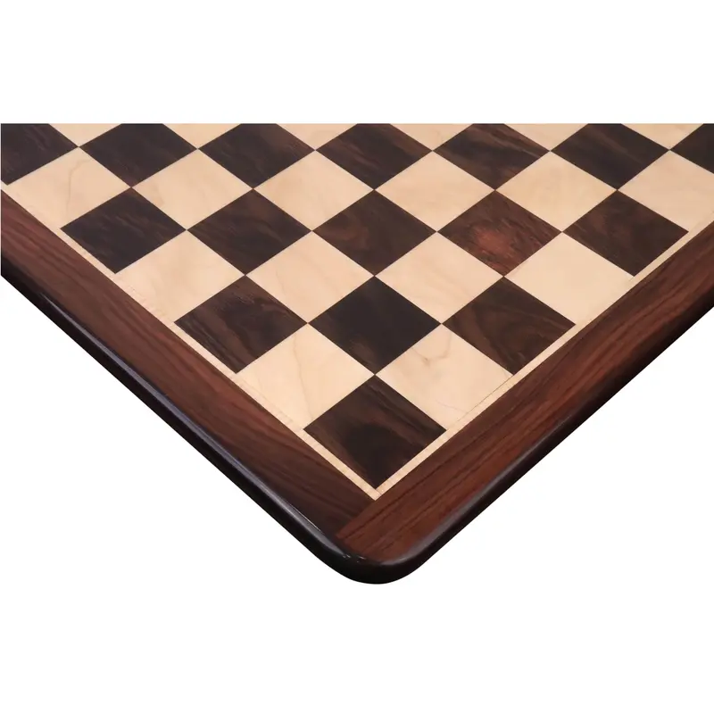 25-Inch Rosewood & Maple Chess Board – 65Mm Squares (Slight Imperfection) 1