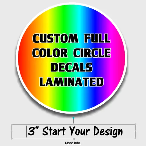 3" Round Full-Color Decal – Custom Circular Vinyl Sticker For Any Surface 1
