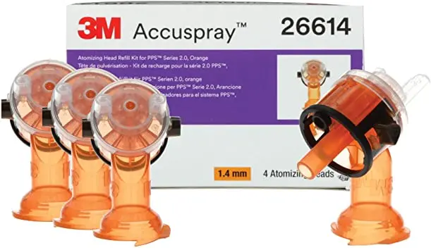 3M Accuspray Atomizing Head Refill Pack – Orange, 1.4 Mm Nozzle, 4 Per Pack 26614 1