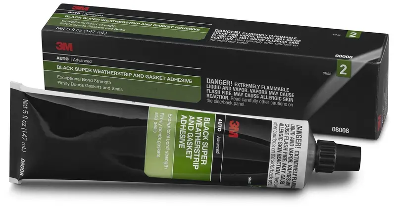 3M Black Super Weatherstrip Adhesive 08008 – High-Tack Rubber-Based Gasket Sealer 1