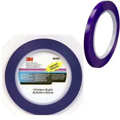 3M Blue Fine Line Tape, 1/4 In X 36 Yd, Precision Masking Tape 06405 1