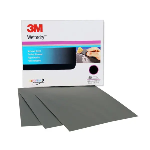 3M Imperial Wetordry Abrasive Sheet – 9 X 11 Inches, P320A Grit, 50 Per Box, Model 02040 1