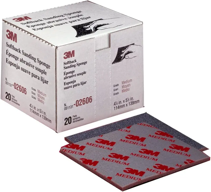 3M Medium-Grade Softback Sanding Sponge – 4.5" X 5.5", Pack Of 20 1
