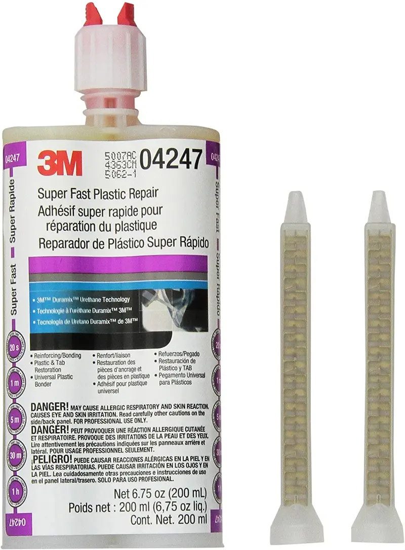 3M Super Fast Plastic Repair Adhesive, 200 Ml Bottle (Model 04247) 1