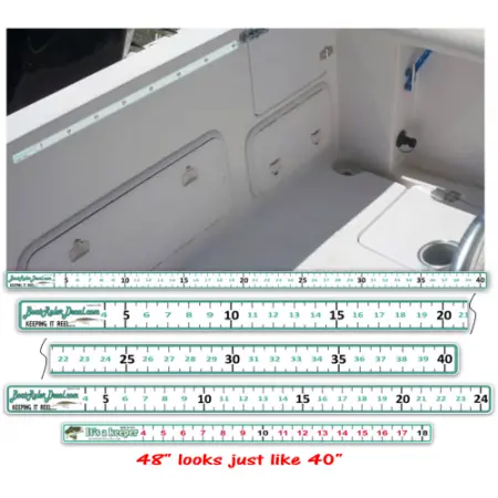 Adjustable Fish Measuring Tape Decal – Available In 18", 24", 40", Or 48" Sizes 1
