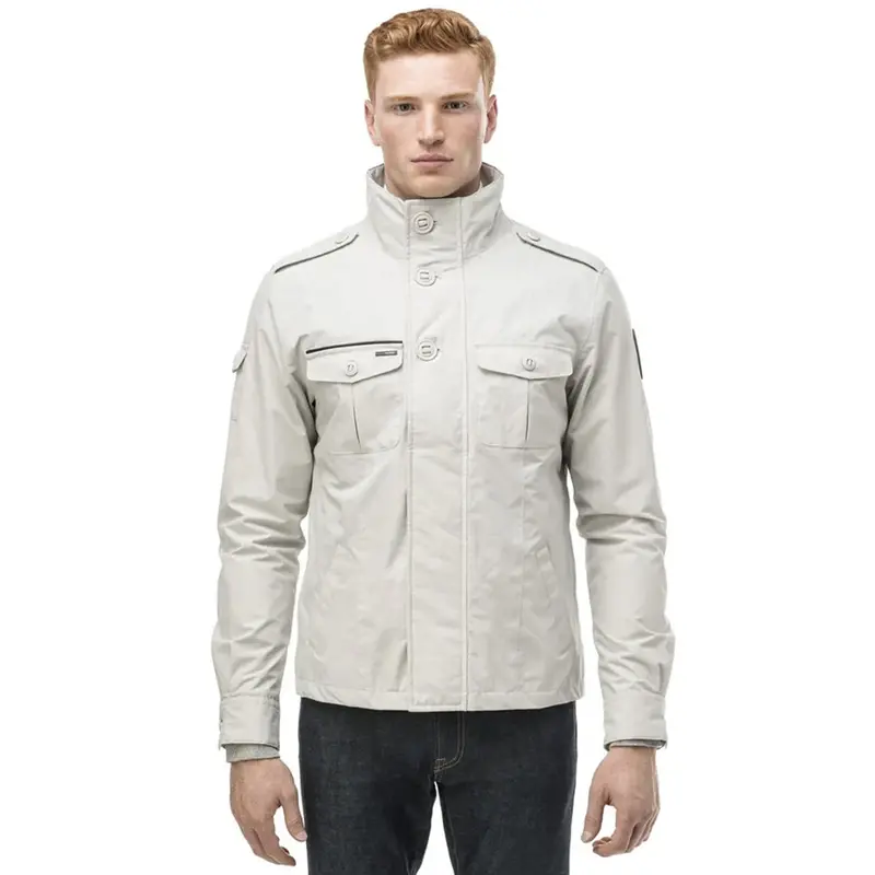 Admiral Men'S Lightweight Shirt Jacket In Light Grey 1