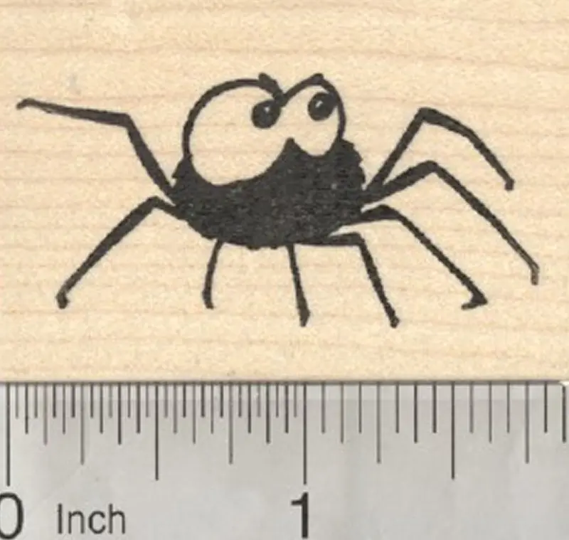 Adorably Spooky Spider Rubber Stamp For Halloween 1