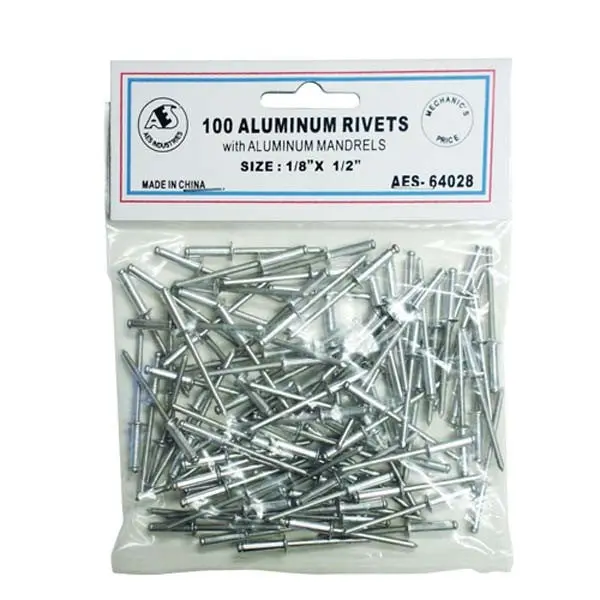 All-Aluminum Rivets – 1/8" Diameter × 3/8" Length (Part 64028) 1