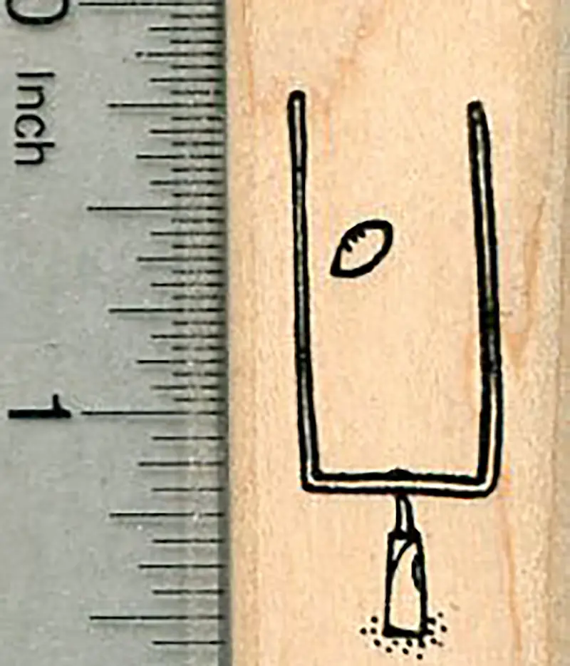 American Football Goal Post Rubber Stamp 1