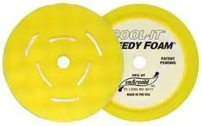 Arnold 6-Inch Yellow Cool-It Waffle Foam Set – Dual-Pack Buffing Pad 1