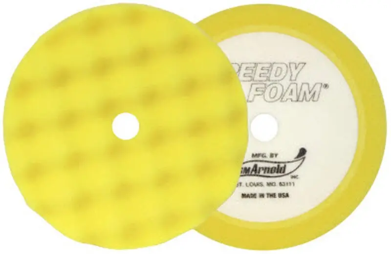 Arnold 6-Inch Yellow Waffle Foam Set – Dual-Pack Buffing Pad 1