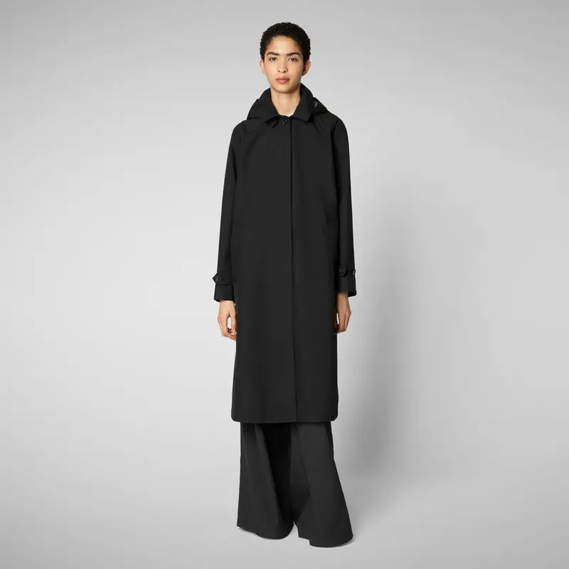 Asia Women’S Classic Black Raincoat 1