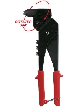 Astro 1434 Swivel-Head Hand Riveter – Adjustable Nose Sizes (3/32", 1/8", 5/32", 3/16") 1