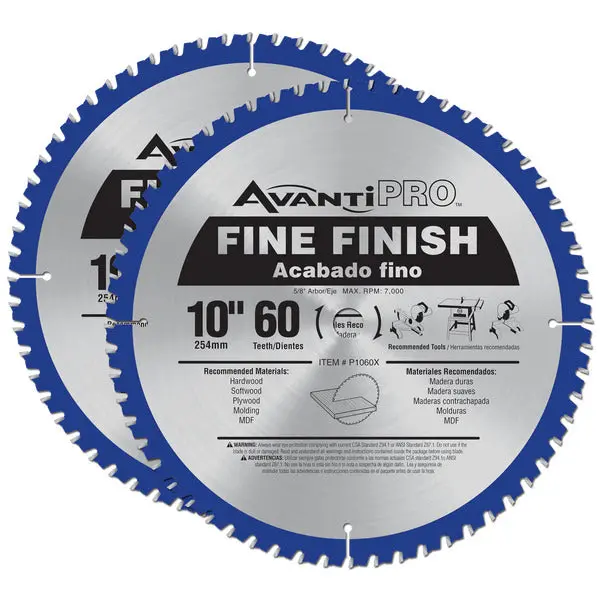 Avantipro P106060Pp 10-Inch 60-Tooth Value Pack Blade Set 1
