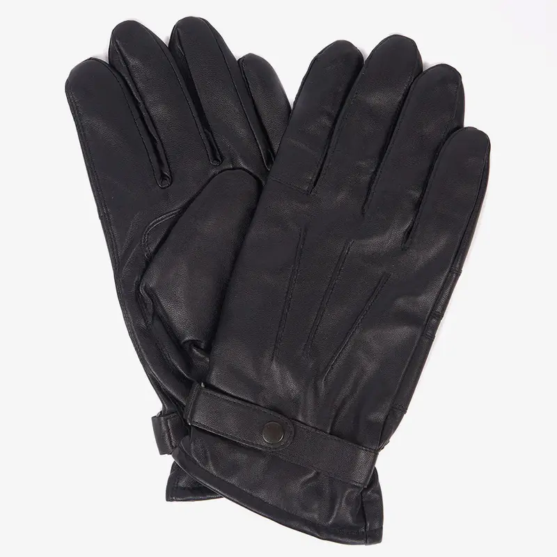 Barbour Burnished Leather Thinsulate Gloves – Black 1