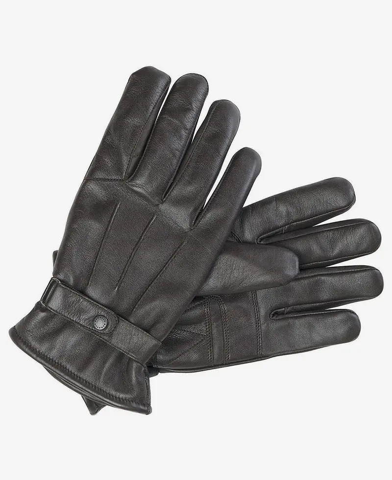Barbour Burnished Leather Thinsulate Gloves – Dark Brown 1
