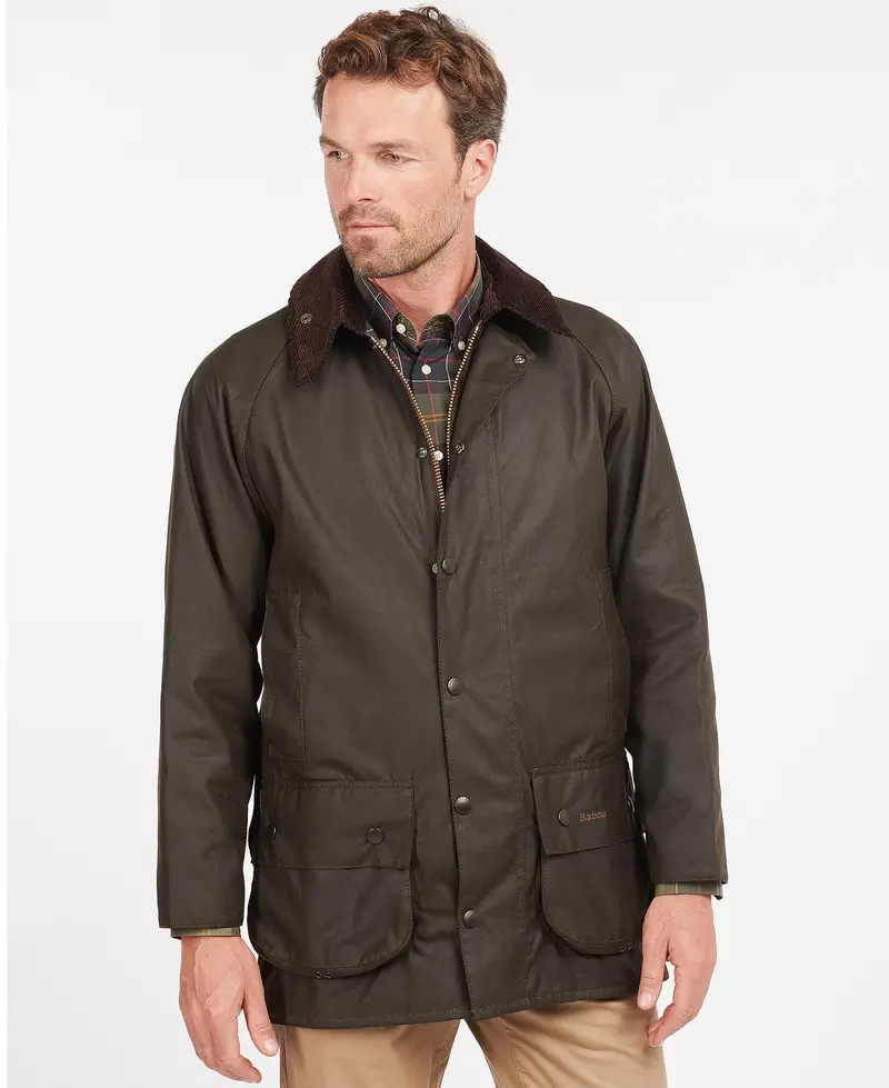 Barbour Classic Beaufort Wax Cotton Jacket In Olive 1