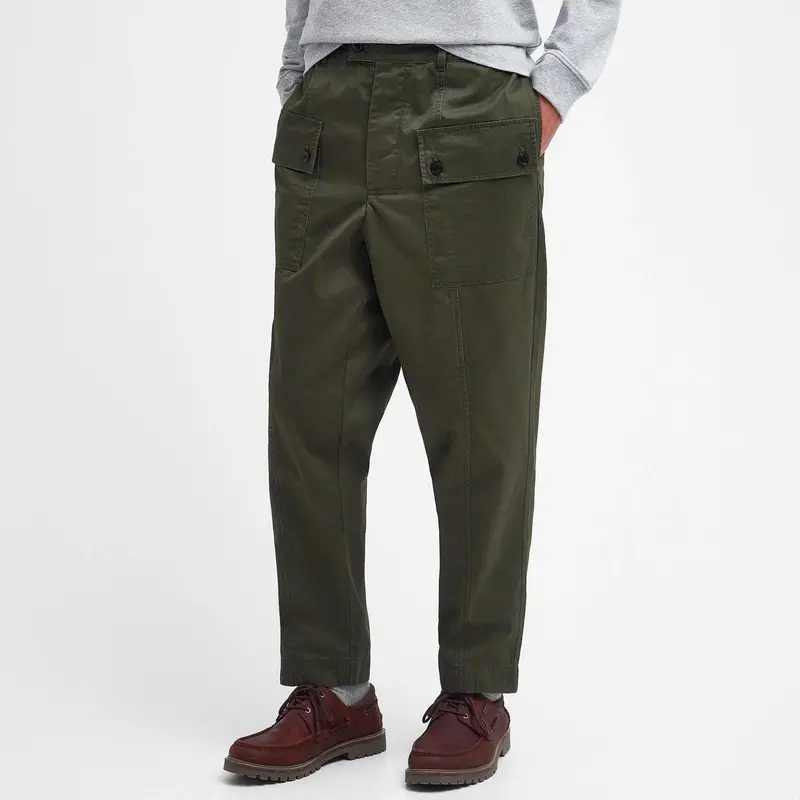 Barbour X Maison Kitsuné Utility Cargo Trousers In Uniform Green 1