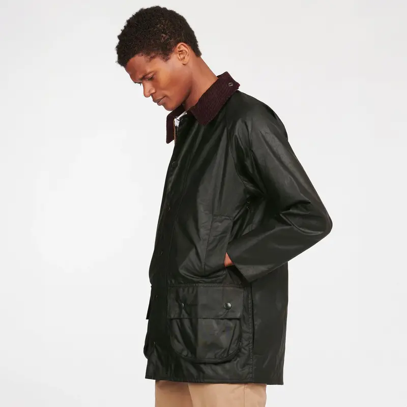 Beaufort Wax Jacket In Sage Green 1