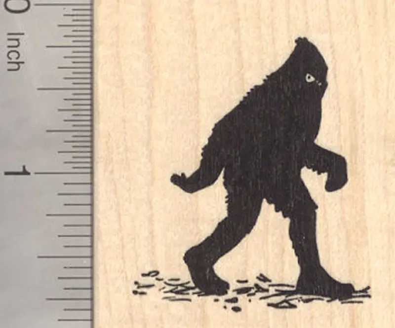Bigfoot Sasquatch Rubber Stamp – Mythical Creature From Folklore 1