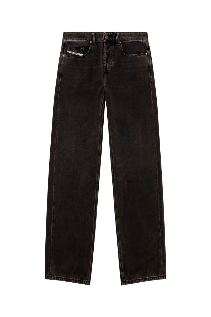 Black And Denim Straight-Cut 2001 D-Macro Jeans 1