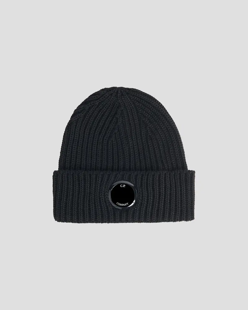 Black Merino Wool Beanie – Refined Comfort Fit 1