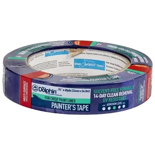 Blue Dolphin Tpbdt0100 Painter’S Tape – 1" X 60 Yards, 14-Day Removability, 36 Rolls Per Case 1