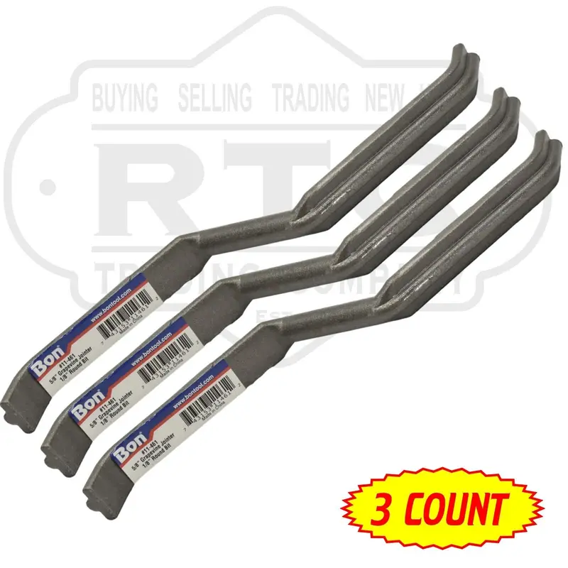 Bon Tool 5/8" Grapevine Jointer Featuring 1/8" Round Bit – Model 11-461 (3-Pack) 1