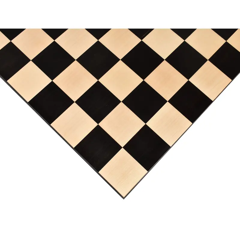 Borderless 55Mm Square Chessboard – Solid Ebony & Maple Inlay – 17.7" Premium Wood Board – Clearance – Europe Shipping 1