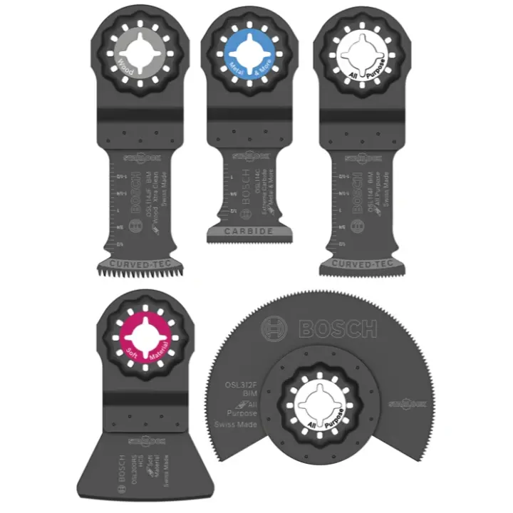 Bosch Osl005C Starlock 5-Piece Oscillating Multi-Tool Accessory Blade Kit 1