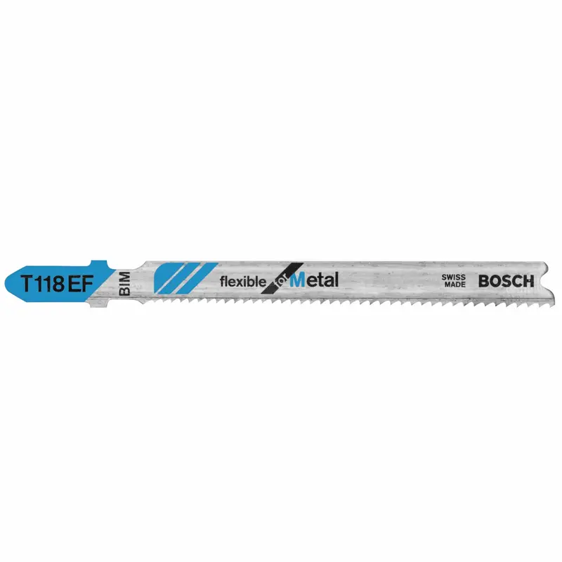 Bosch T118Ef Flexible Metal-Cutting Jigsaw Blades – 5-Pack, 3-5/8", 14–18 Tpi 1