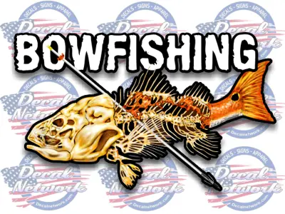Bowfishing Vinyl Decal – Action-Packed Aquatic Sport Sticker 1